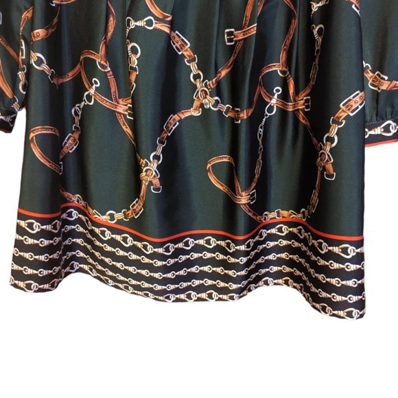 Zara Green Short Chain Print Dress Size: XS - Picture 7 of 12